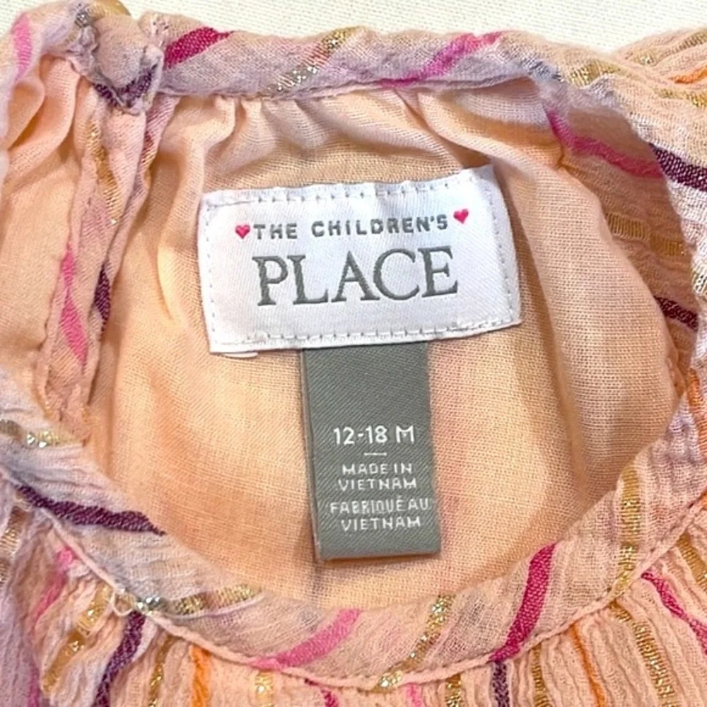THE CHILDREN’S PLACE girls 12-18mo spring summer jean & top 2 piece outfit